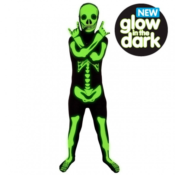 Morphsuit Kids’ Skeleton Suit One Piece Glow in the Dark Size XL - Picture 1 of 8